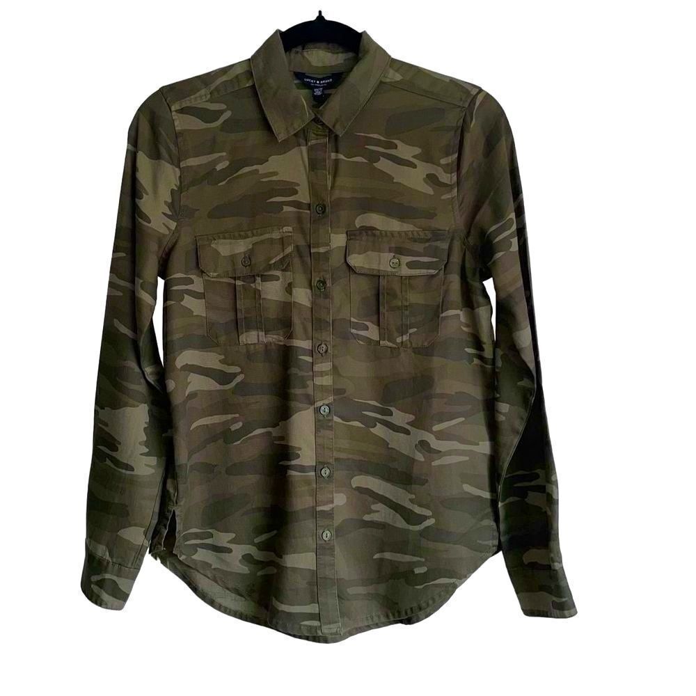 Lucky Brand Camouflage Button Down Shirt